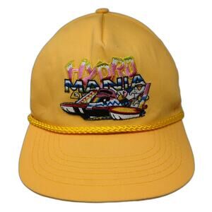 Designer Award 5 Panel Yellow OSFM Hydro Mania Jet Ski Rope Brim Snapback Hat
